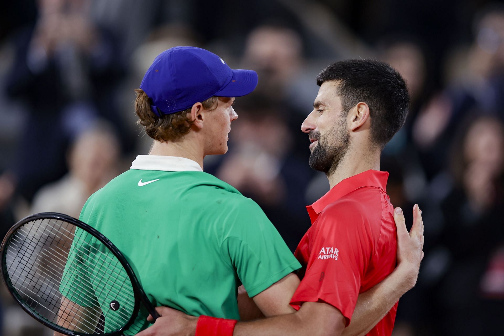 Jannik Sinner (left) and Novak Djokovic (right) (Source: Getty)